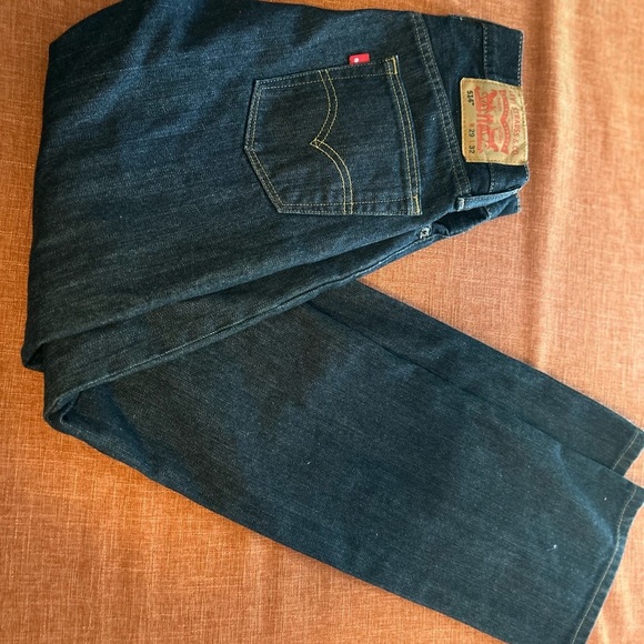 Levi's Men's rare blank 514 Dark Blue Jeans W29 L32 - Picture 6 of 16